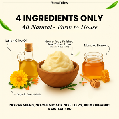 100% Grass-Fed Tallow Balm.