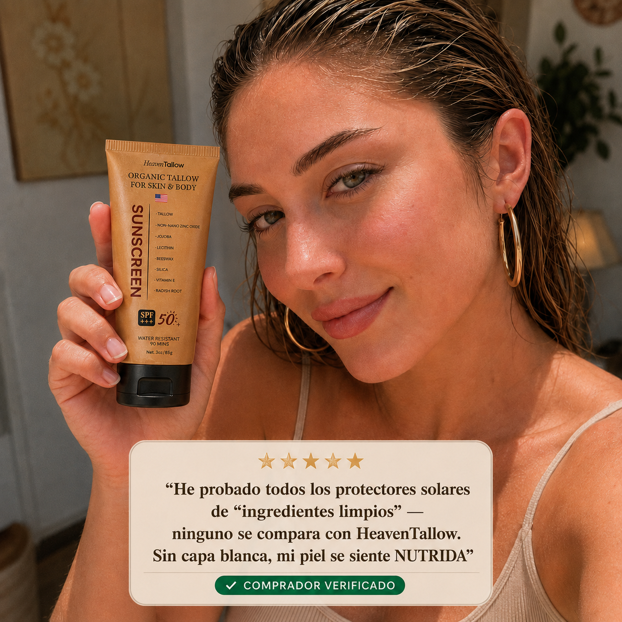 Organic SPF 50++ Tallow Sunscreen