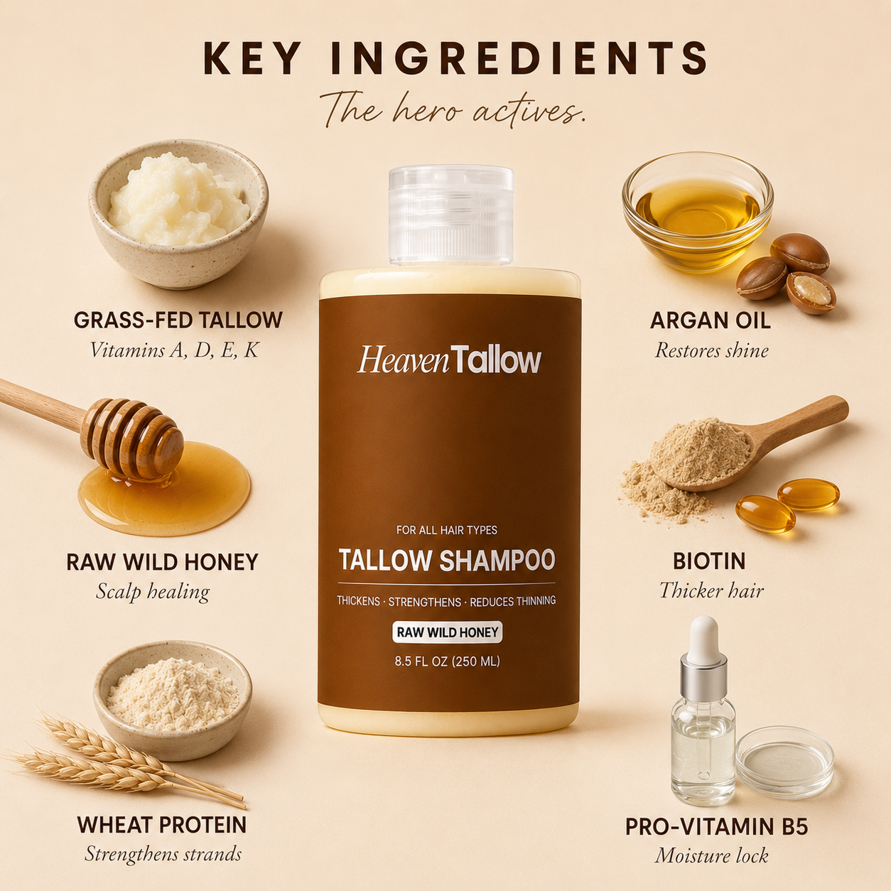 Honey Vanilla Tallow Shampoo