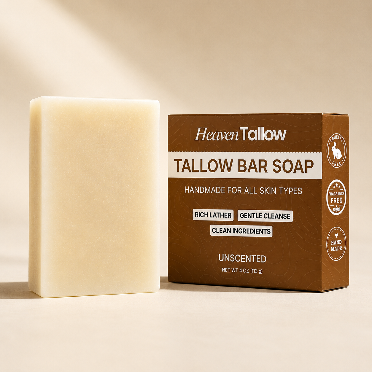 Organic Tallow Soap Bar (2 pack)