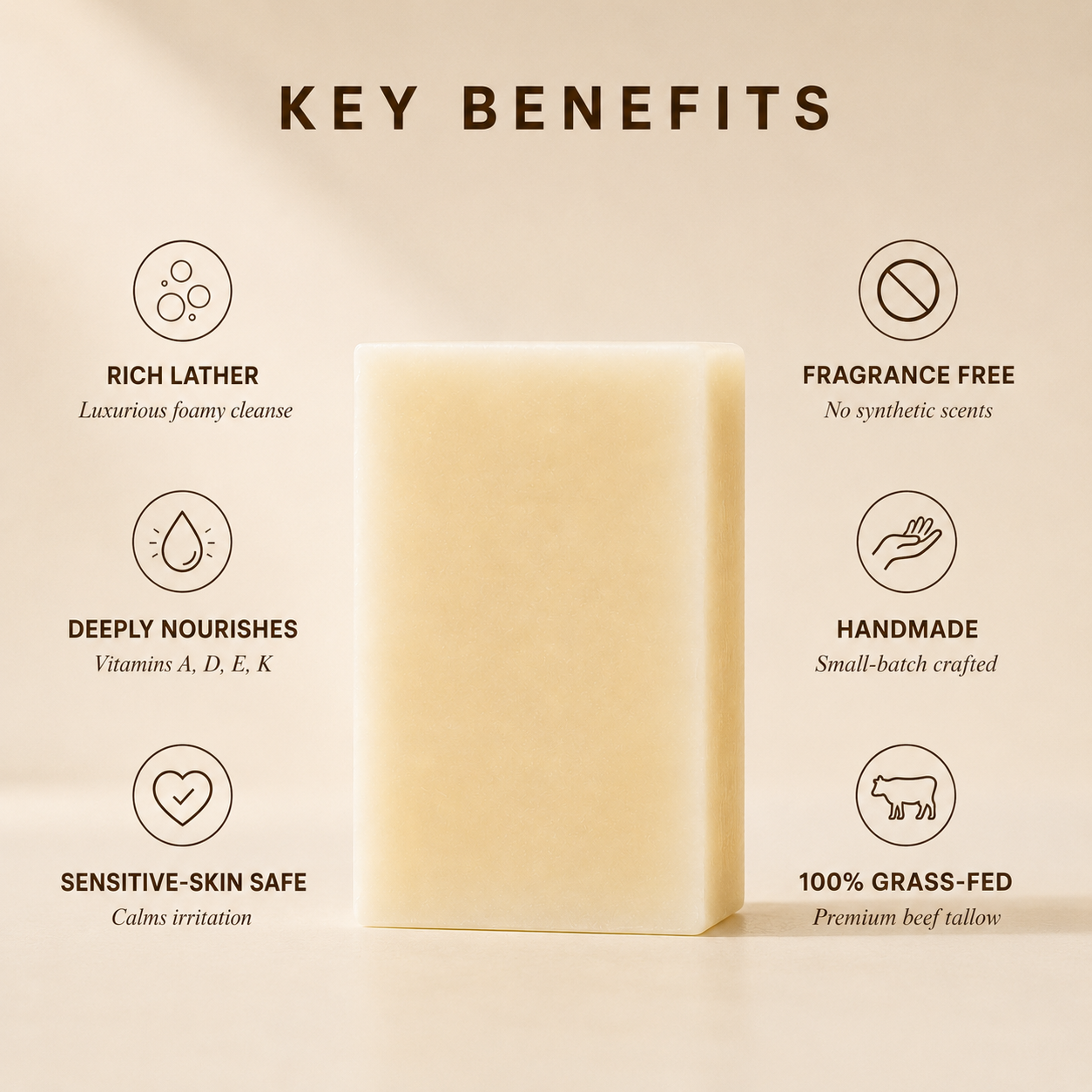 Organic Tallow Soap Bar (2 pack)