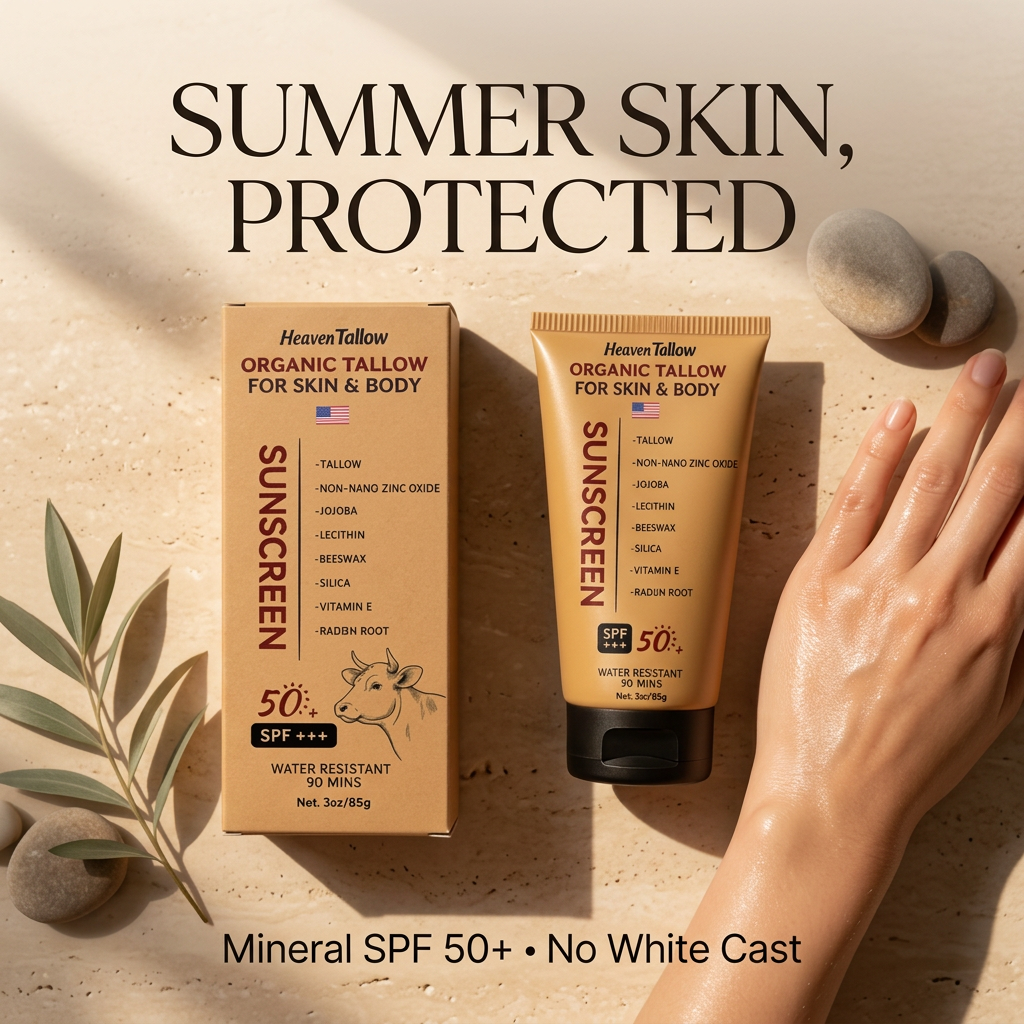 Organic SPF 50++ Tallow Sunscreen